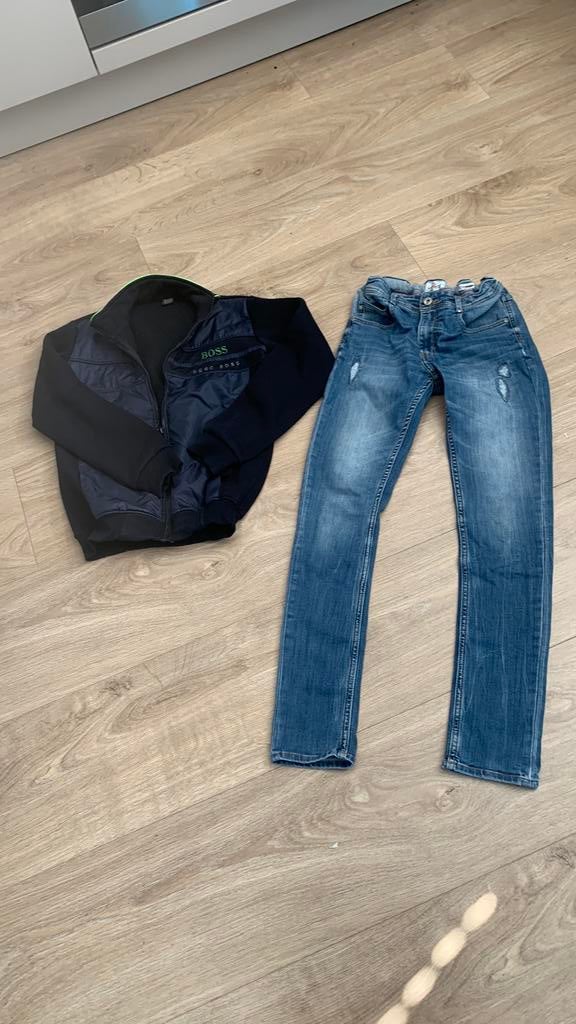 Zomer jack hugo boss en vingino spijkerbroek  maat 170, Ophalen of Verzenden, Zo goed als nieuw, Jongen, Jas