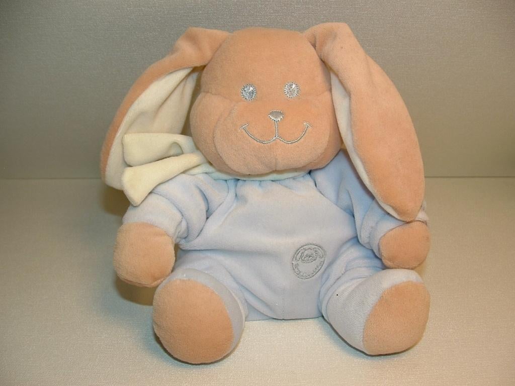 EVORA KRUIDVAT KONIJN VELOURS BEIGE MET LICHTBLAUW, Ophalen of Verzenden, Nieuw, Overige typen