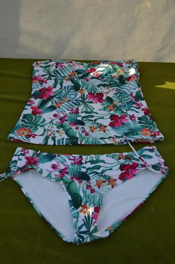 Nieuw Plus size women`s tankini top met broekje, botanische, Ophalen of Verzenden, Zo goed als nieuw, Bikini