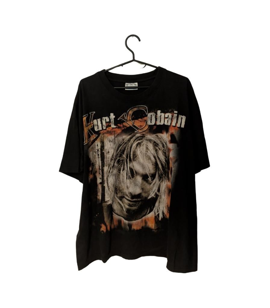 nirvana kurt cobain 90s t-shirt – xl – black – european, Kleding | Heren, Vintage, Vintage, Ophalen of Verzenden, Zo goed als nieuw