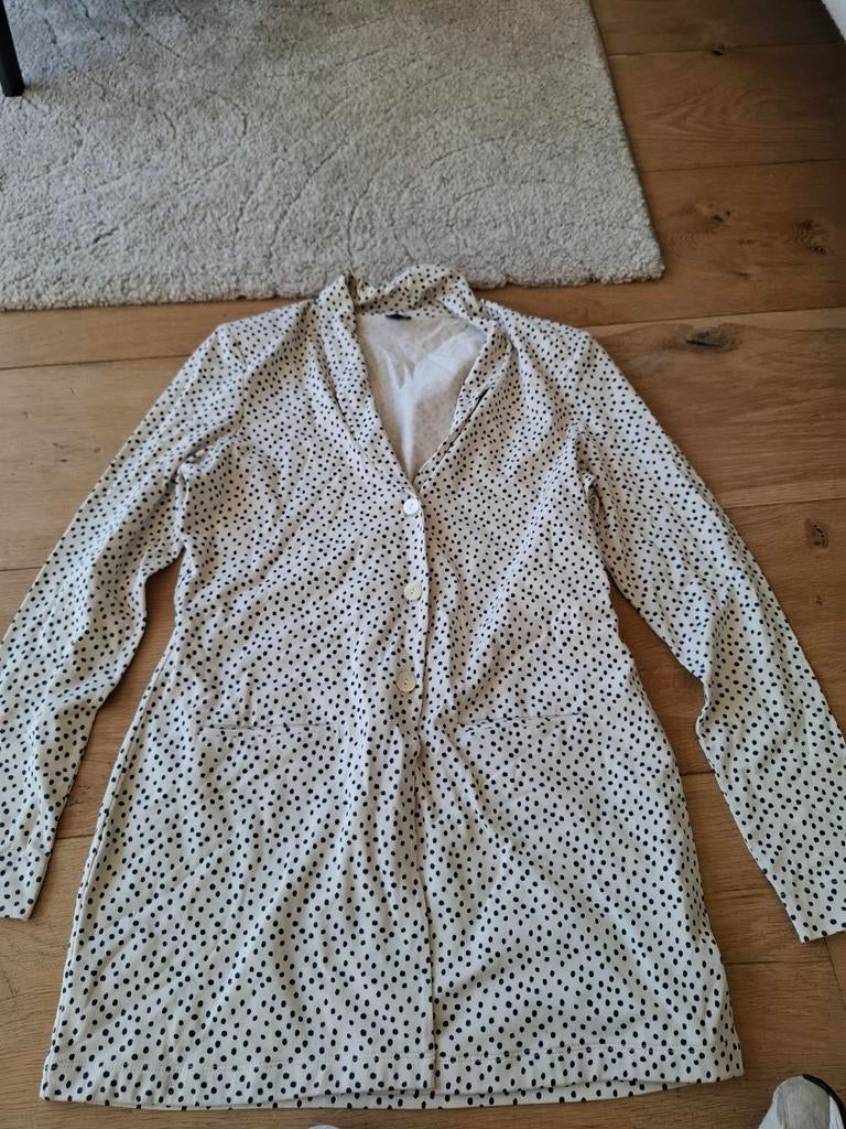 Blanche Polkadot Blouse Maat L blazer jasje creme blauw, Kleding | Dames, Beige, Maat 42/44 (L), Ophalen of Verzenden, Zo goed als nieuw