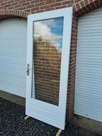 achterdeur, balkondeur, schuurdeur, hardhout, dubbel glas, Ophalen, Gebruikt, 80 tot 100 cm, Buitendeur