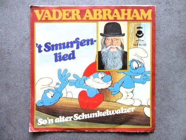 Vinyl single Vader Abraham - Het Smurfenlied - Smurf, Cd's en Dvd's, Vinyl Singles, Ophalen of Verzenden, Gebruikt, Nederlandstalig