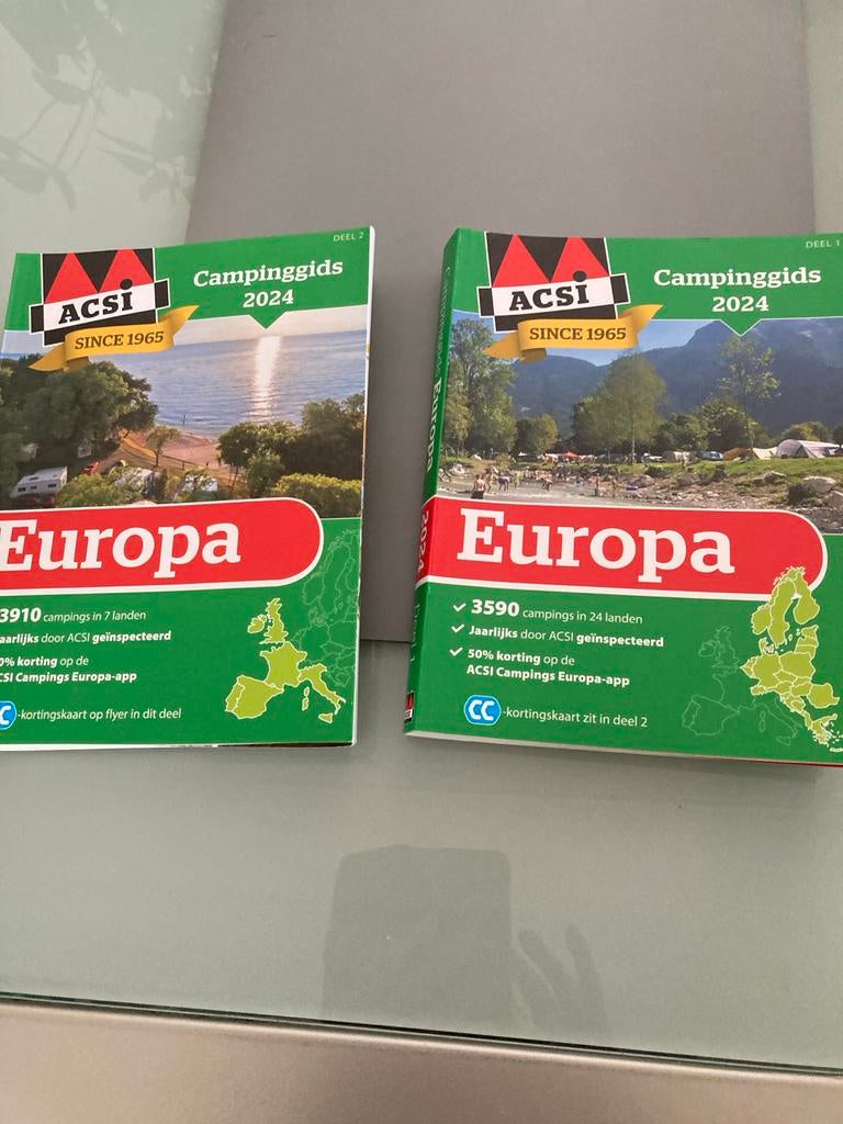 ACSI Campinggids Europa 2024 - Deel 1 & 2, Ophalen of Verzenden, Nieuw, Europa, Campinggids