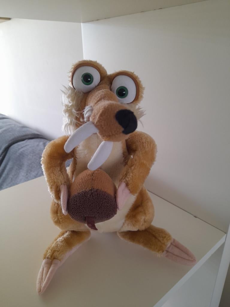 Scrat knuffel van Ice Age - Eekhoorn met eikel, Kinderen en Baby's, Speelgoed | Knuffels en Pluche, Gebruikt, Overige merken, Overige karakters