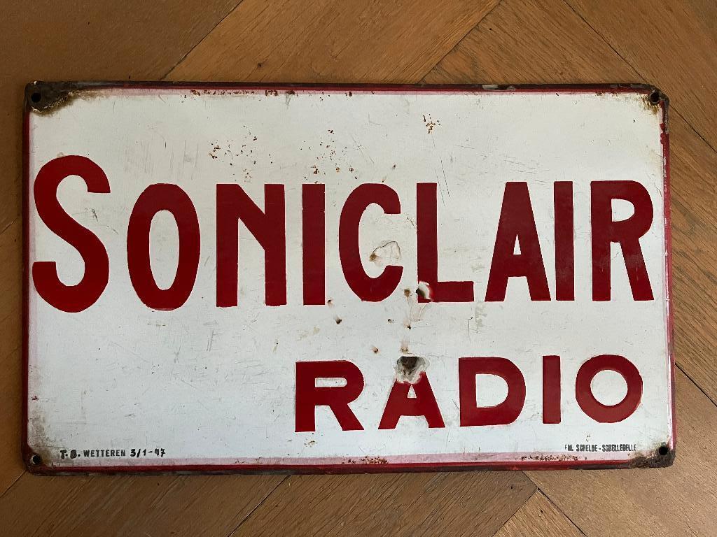 oud emaille radio bord, Ophalen of Verzenden