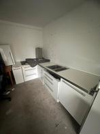 Complete witte hoogglans keuken met apparatuur, Gebruikt, Wit, Hoekkeuken, Ophalen of Verzenden