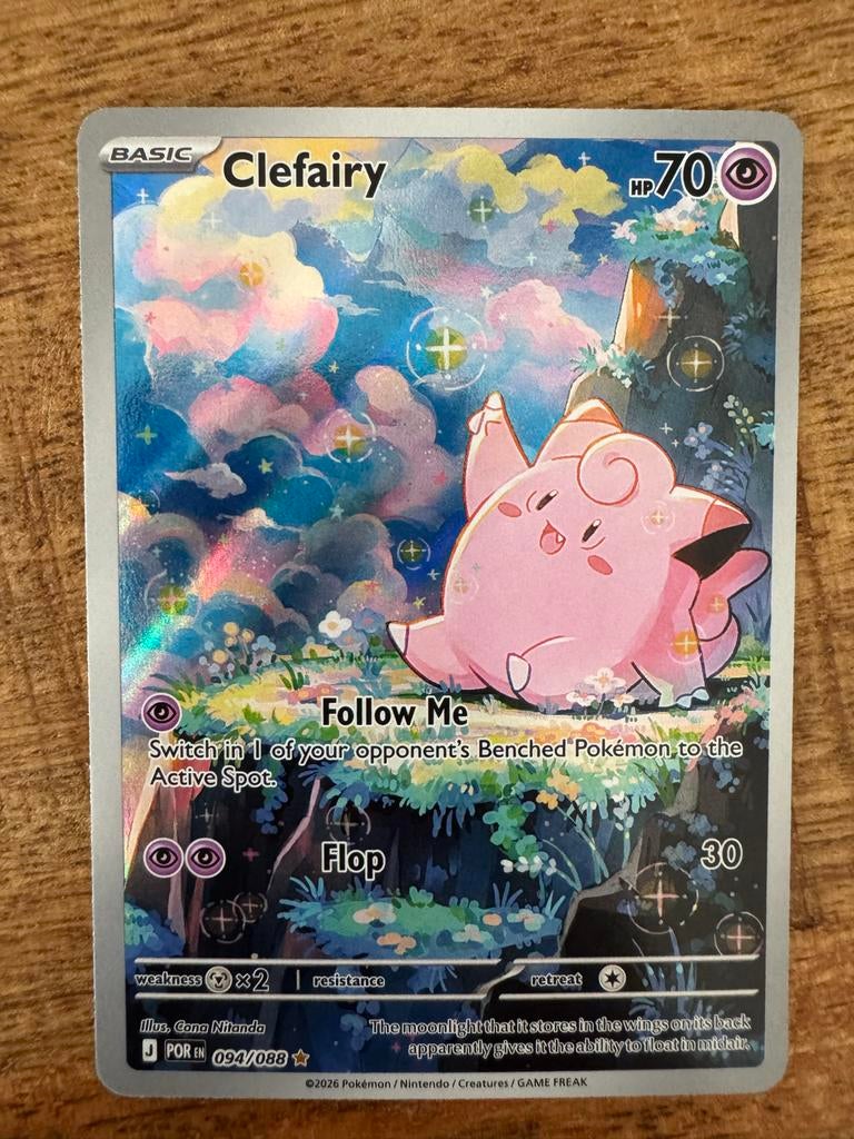 Pokémon kaart Clefairy 094/088, Hobby en Vrije tijd, Verzamelkaartspellen | Pokémon, Ophalen of Verzenden, Zo goed als nieuw, Losse kaart