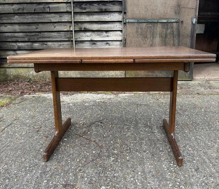 1x Casala vintage eetkamertafel / uitschuifbaar hout, Gebruikt, 200 cm of meer, Rechthoekig, 50 tot 100 cm
