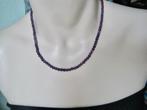 sieraden ketting Amethyst, zilver slot, Verzenden, Zilver, Ketting, Met edelsteen