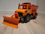 Bruder unimog zoutstrooier sneeuwschuif, Ophalen of Verzenden, Zo goed als nieuw