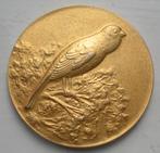 Penning Koolmees Verguld Zilver 0925? Huguenin Frères 1954, Postzegels en Munten, Penningen en Medailles, Ophalen of Verzenden