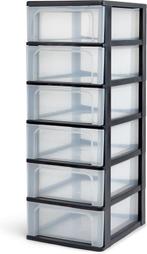 IRIS Organizer Chest ladesysteem -6 lade - Zwart Transparant, Ophalen, Zo goed als nieuw