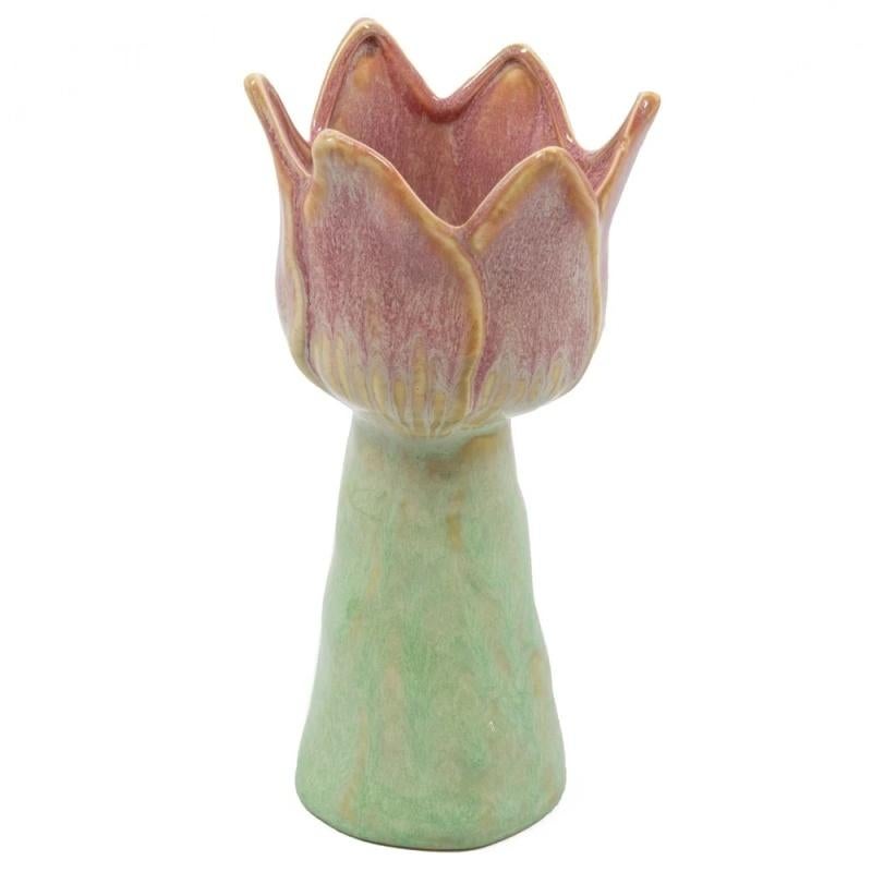 Aardewerk object vaas tulp paars - lente, Huis en Inrichting, Woonaccessoires | Overige, Brocante, Kwastje-over-Kastje, Nieuw
