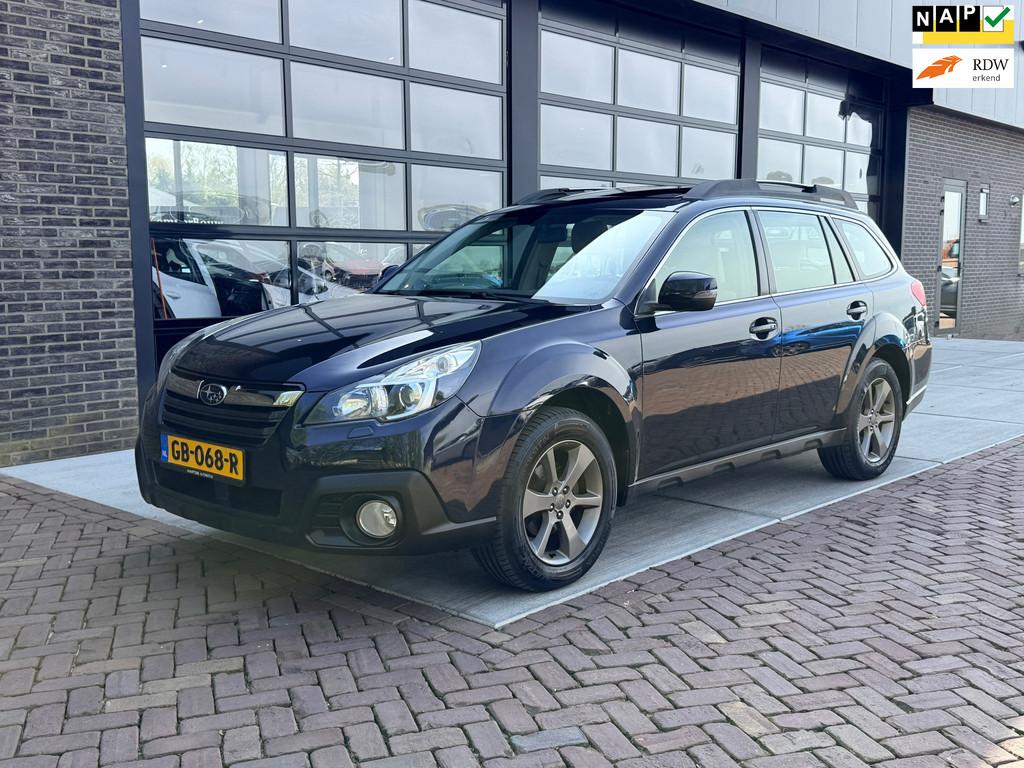 Subaru Outback 2.5i-X Luxury automaat | Leer | Navi | Camera, Auto's, Subaru, Euro 5, Beige, 4 cilinders, Blauw