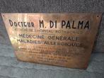Vintage Dokter M. Di Palma koperen Plaat - Rothschild Zieken, Ophalen of Verzenden
