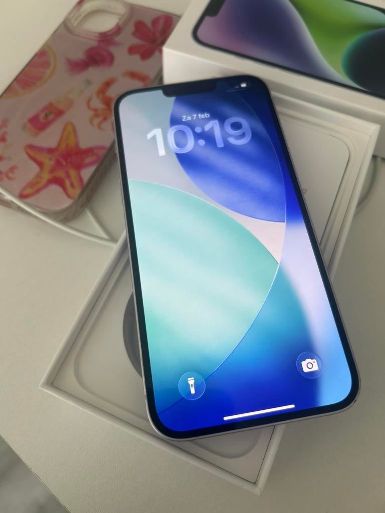 IPHONE 14 PLUS 128 GB 1000% KRAS VRIJ, Telecommunicatie, Mobiele telefoons | Apple iPhone, 128 GB, Wit, Ophalen of Verzenden, Zo goed als nieuw