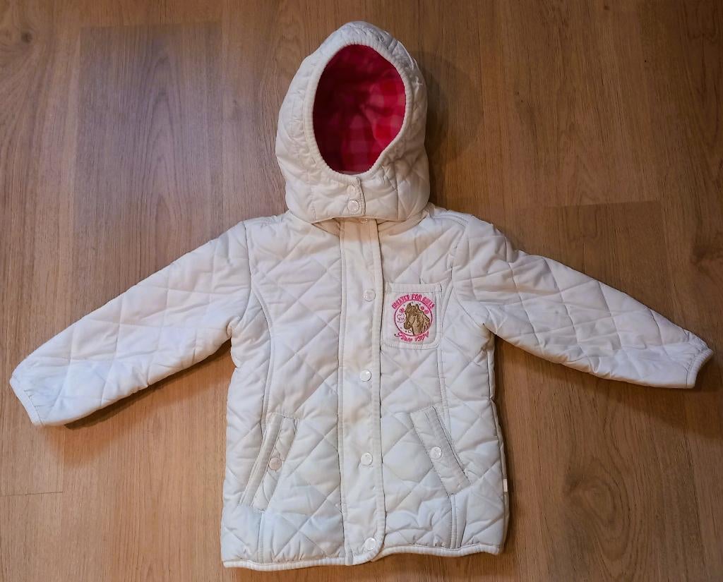 SNEL WEG Palomino meisjes jas wit mt 104 paard (BGZdr.ZK-15), Kinderen en Baby's, Ophalen, Palomino, Meisje, Zo goed als nieuw