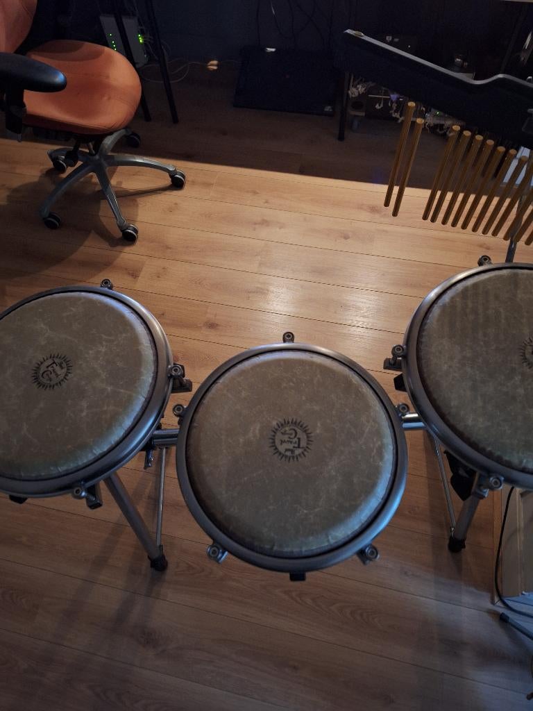 Travel Conga's van Pearl inclusief statief, hardcase etc., Muziek en Instrumenten, Percussie, Ophalen, Zo goed als nieuw, Trommel