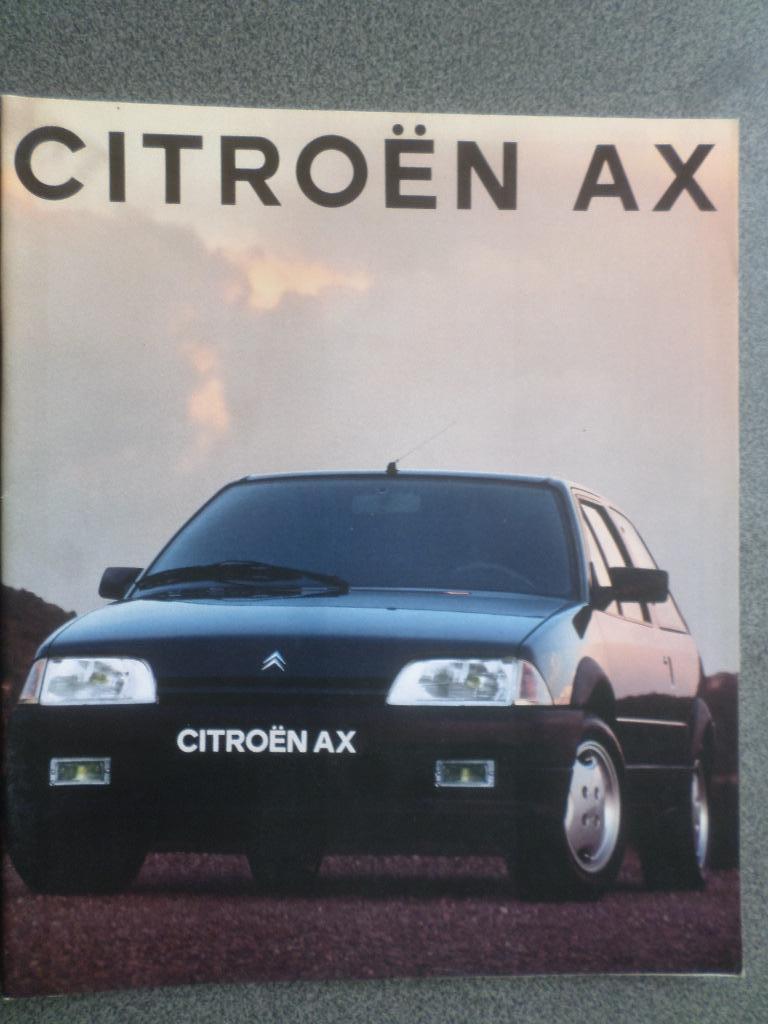 Citroën AX & GTI Brochure, Ophalen of Verzenden, Zo goed als nieuw, Citroën