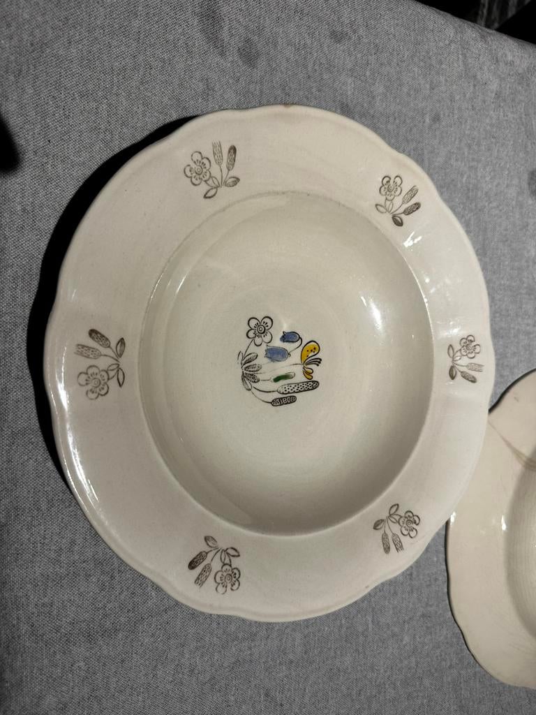 2x vintage Rörstrand Blomster schaal / soepbord – Sweden, Ophalen of Verzenden