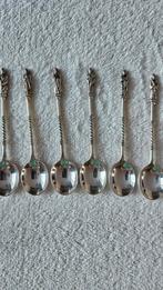 6 verzilverde apostel lepeltjes, Ophalen of Verzenden