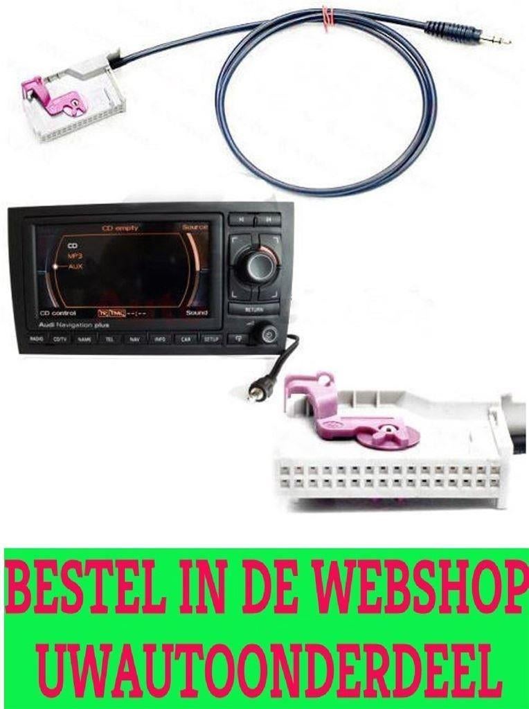Audi RNS-E RNS Navigatie Aux Kabel Adapter A3 A4 A6 TT R8, Auto diversen, Verzenden, Nieuw