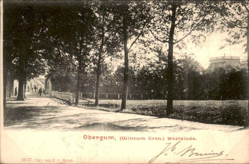 Obergum - Winsum - Westeinde, Ophalen of Verzenden, Voor 1920, Gelopen, Groningen