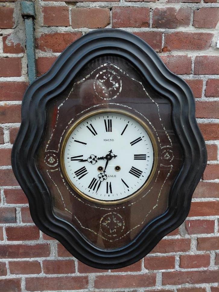 Antieke Franse klok, Oeil -de- Boeuf., Antiek en Kunst, Antiek | Klokken, Ophalen of Verzenden