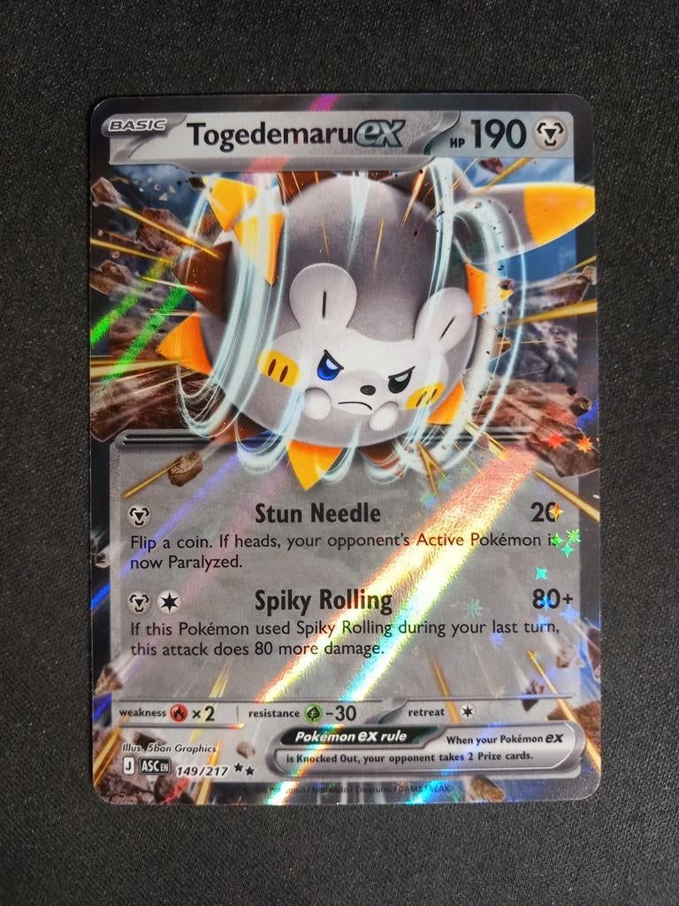 Togedemaru ex 149/217 Ascended Heroes Ultra Rare NM, Verzenden, Zo goed als nieuw, Losse kaart, Foil