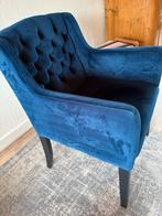 Velours koningsblauwe luxe stoel Leen Bakker, Ophalen, Gebruikt, Blauw, Eén