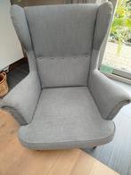 Strandmon grijze oorfauteuil, Ophalen, Minder dan 50 cm, Zo goed als nieuw, Stof