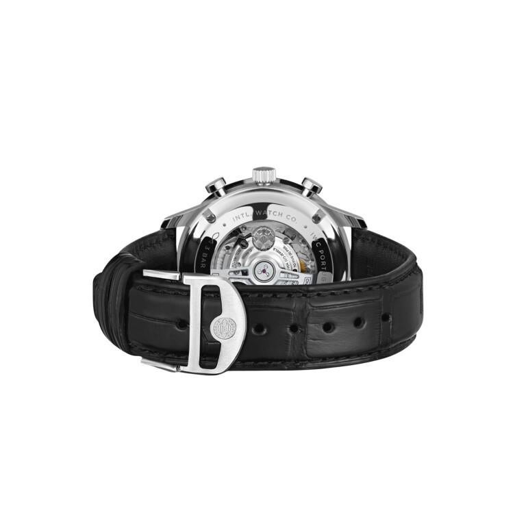 IWC Portuguese Chronograph - IW371606 - blauw - 2022, Ophalen of Verzenden, Zo goed als nieuw, Leer, Overige merken