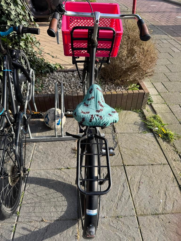 Zwarte Popal meisjesfiets 24 inch, Fietsen en Brommers, Fietsen | Meisjes, Ophalen, Gebruikt, 24 inch, Handrem