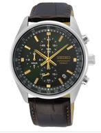 Seiko Herenhorloge met Leren Band - Analoog Chronograaf, Ophalen, Polshorloge, Leer, Seiko