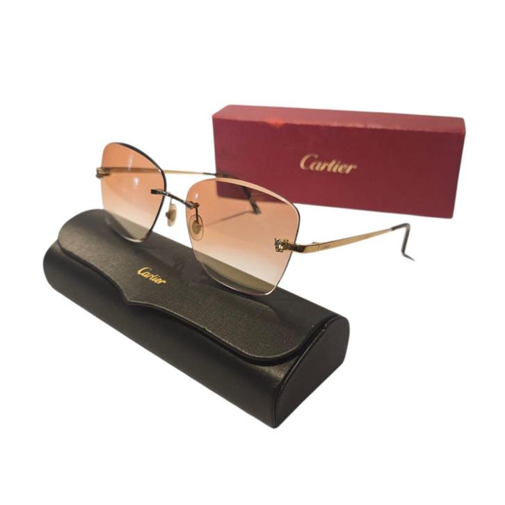 Cartier CT0148O Panthere Zonnebril 135, Sieraden, Tassen en Uiterlijk, Zonnebrillen en Brillen | Dames, Gebruikt