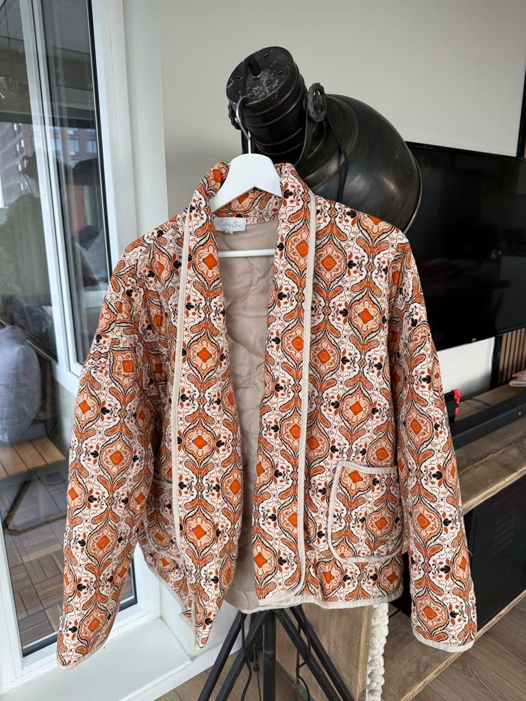 Cotton Club Gewatteerd Jasje met Print - Maat XL, Kleding | Dames, Jassen | Zomer, Ophalen of Verzenden, Zo goed als nieuw, Maat 46/48 (XL) of groter