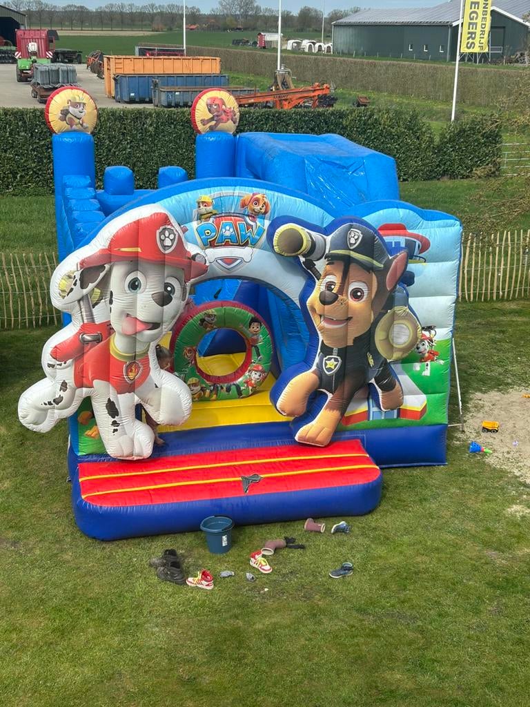 Springkussen te huur. Paw patrol en frozen en bouwblokken xl, Ophalen of Verzenden, Nieuw, Overige