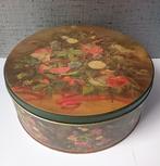 oude ovale bonbon blik met bloemen, Ophalen of Verzenden, Gebruikt, Overige