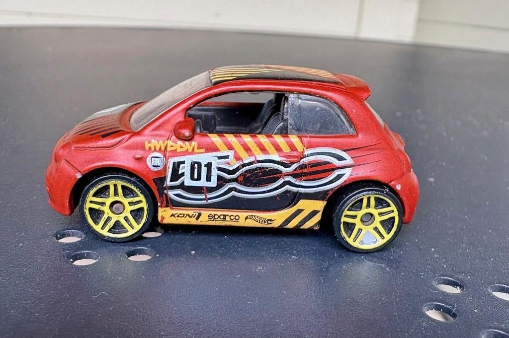 Hotwheels Fiat 500, Ophalen of Verzenden, Gebruikt