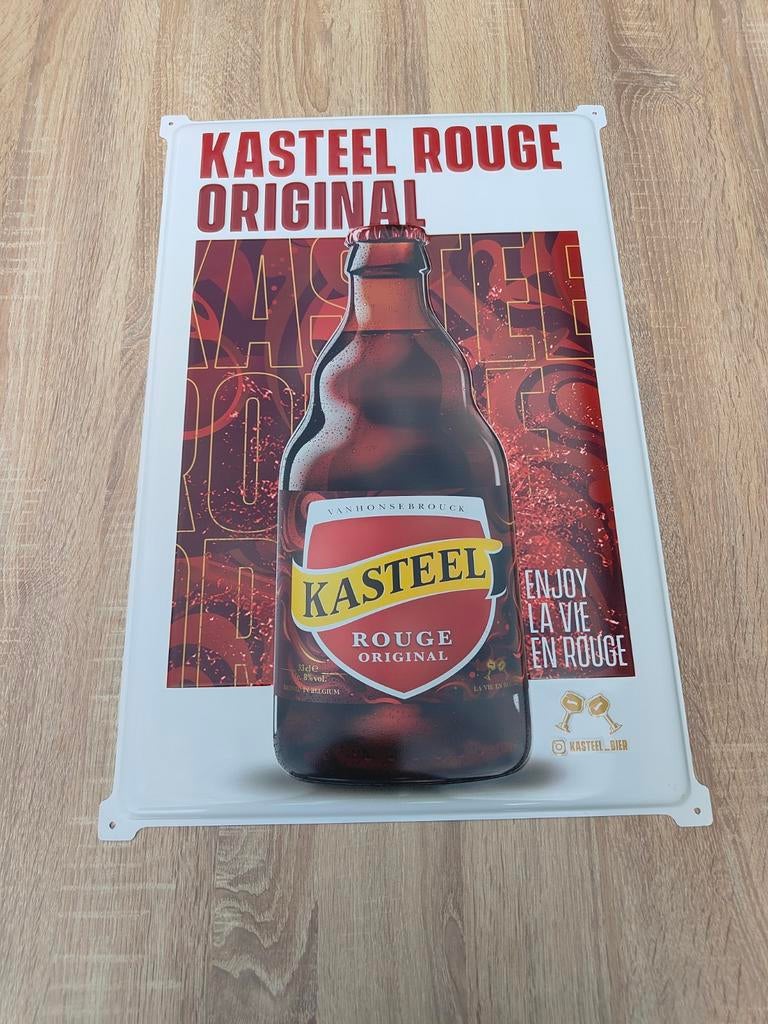 Kasteel Rouge Origineel Reclamebord, Ophalen of Verzenden, Zo goed als nieuw, Reclamebord