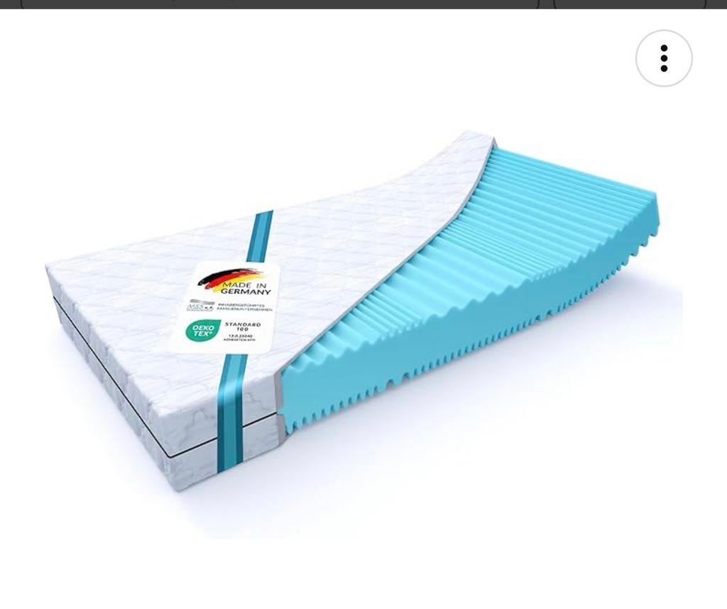 Aqua Deluxe 7-zone koudschuim matras (140x200, H4/H5), Tweepersoons, Zo goed als nieuw, Matras, 200 cm