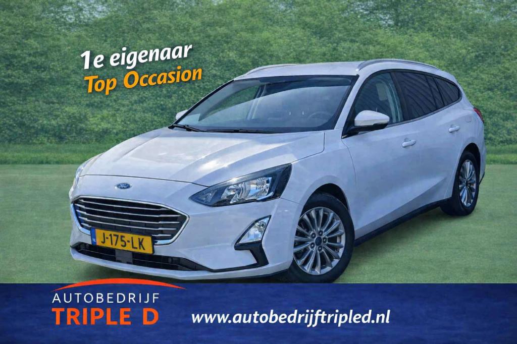 Ford FOCUS WAGON 1.0 EcoBoost Hybrid Titanium X Business, Stof, 1288 kg, Met garantie (alle), Wit