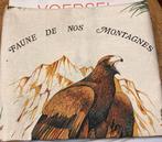 Theedoek met adelaar en bergen, faune de nos Montagnes, Ophalen of Verzenden, Zo goed als nieuw, Beige, Theedoek of Handdoek