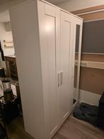Witte Ikea Brimnes kledingkast met spiegeldeur, Ophalen, Gebruikt, Overige materialen, Met deur(en)