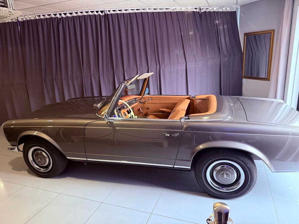 𝙈𝙚𝙧𝙘𝙚𝙙𝙚𝙨 𝟮𝟯𝟬𝙎𝙇 𝙋𝙖𝙜𝙤𝙙𝙚 1966 Zeldzaam, Auto's, 1677 cc, Cabriolet, Bruin, Handgeschakeld
