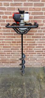 Benzine Grondboor met 4 Boren en Verlengstukken, Ophalen, Zo goed als nieuw, Grondboor, Onbekend