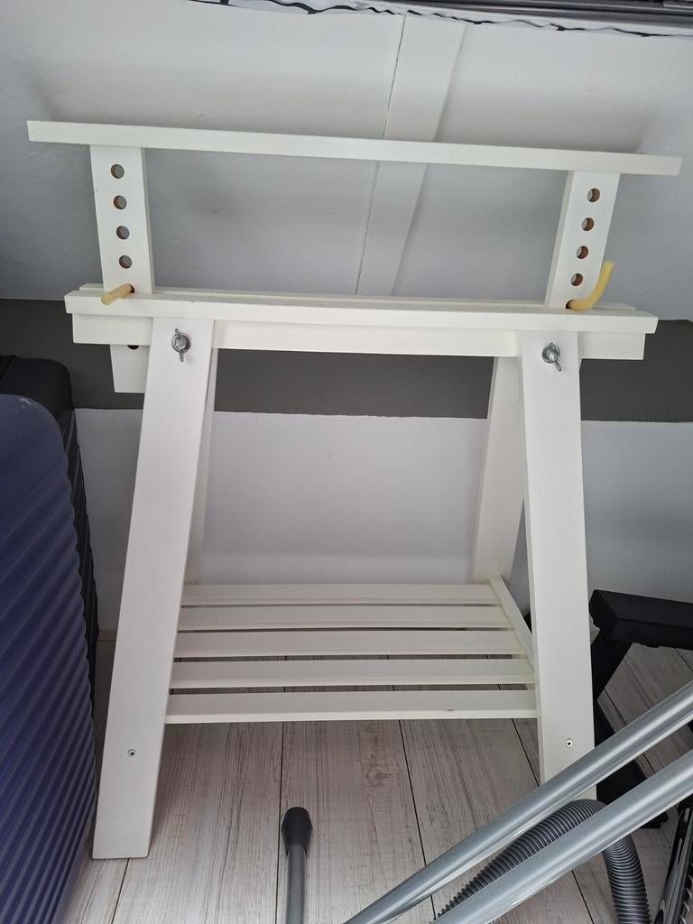 Witte schraag - Verstelbaar en stevig, Ophalen, Tafelpoot, Gebruikt, 50 tot 100 cm