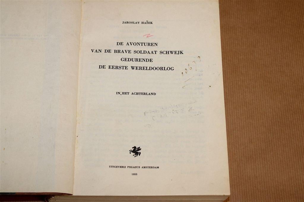 De Brave Soldaat Schwejk 1 — Hasek, Pegasus 1955 1e druk, Boeken, Ophalen of Verzenden, Gelezen
