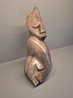 Gesigneerd beeld met dubbele kop uit Zimbabwe, Ophalen of Verzenden